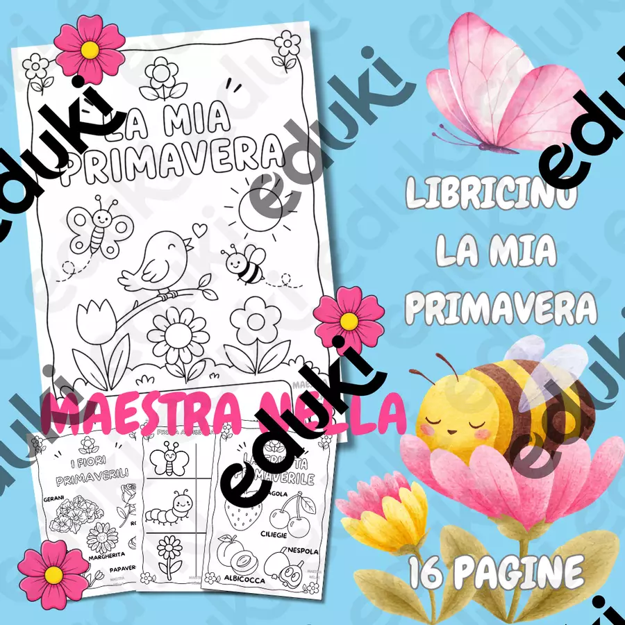 la mia primavera, libricino Altro tipo di materiale - la mia primavera, libricino - maestra Nella - Pagina di copertina
