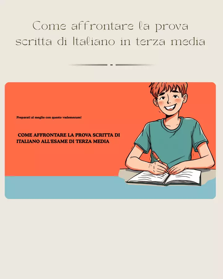 Vademecum "Come affrontare l' esame di Terza Media Programmi scolastici / Materiali per docenti - Vademecum "Come affrontare l' esame di Terza Media - Framarraprof - Pagina di copertina