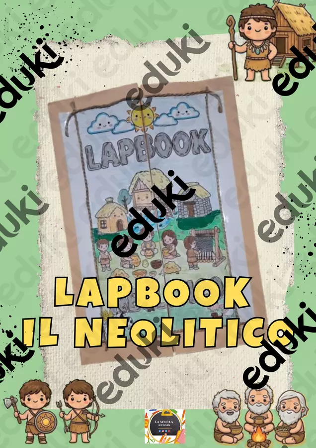 LAPBOOK IL NEOLITICO Materiale di supporto/inclusione - LAPBOOK IL NEOLITICO - La scuola di Oscar - Pagina di copertina