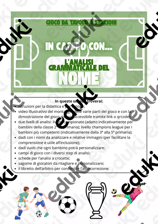 Analisi grammaticale NOME - GIOCO DA TAVOLO - completo Esercizi - Analisi grammaticale NOME - GIOCO DA TAVOLO - completo - Elisa Occhetti - Pagina di copertina