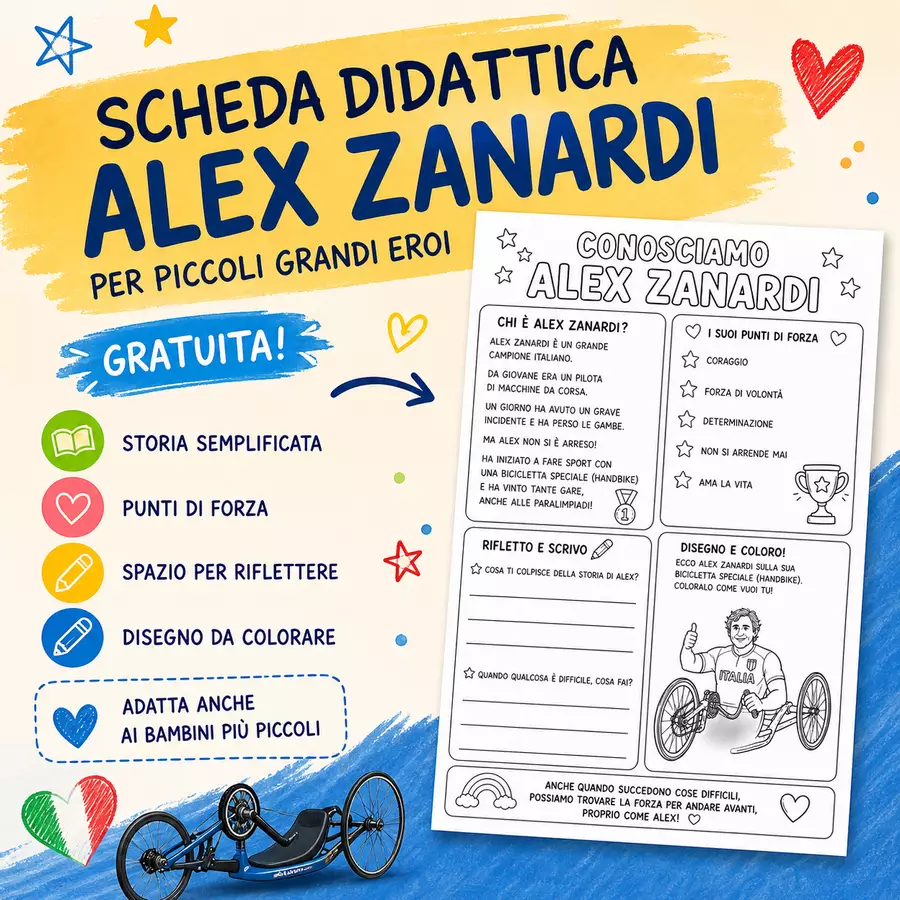 Alex Zanardi Schede informative - Alex Zanardi - maestra Simo-Taf - Pagina di copertina