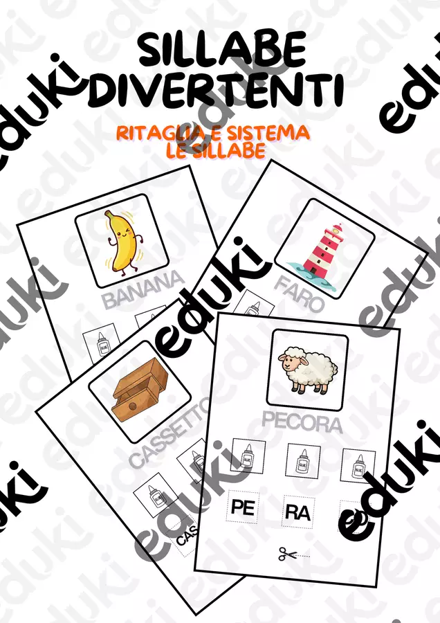 LE SILLABE DIVERTENTI Esercizi - LE SILLABE DIVERTENTI - Colorando - Pagina di copertina