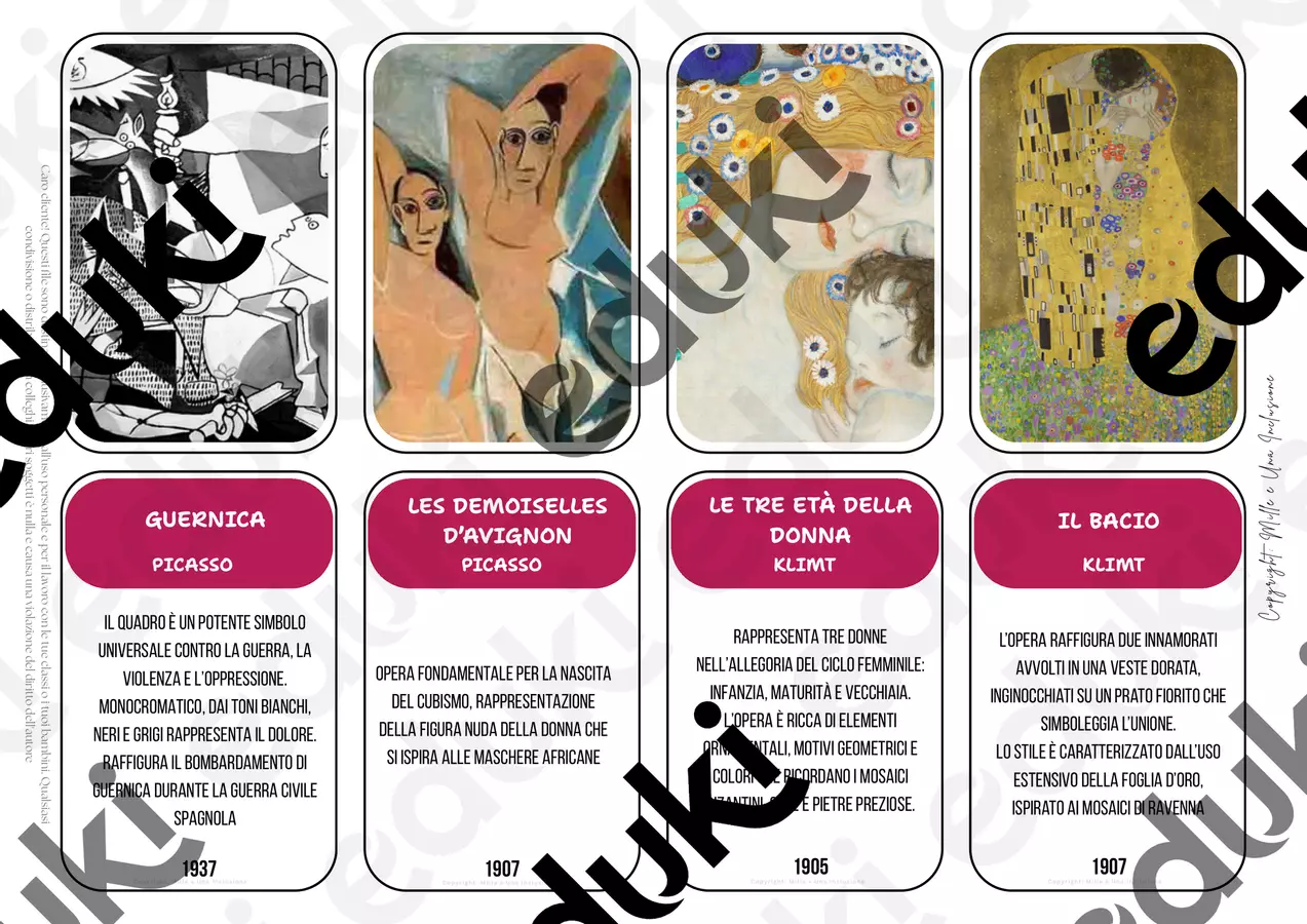 Flashcards storia dell'arte Flashcard - Flashcards storia dell'arte - Mille e una Inclusione - Pagina di copertina