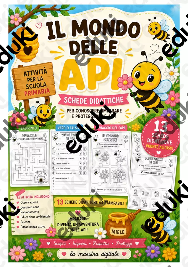 LA GIORNATA DELLE API Esercizi - LA GIORNATA DELLE API - La Maestra Digitale - Pagina di copertina