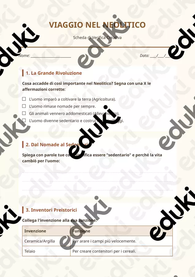 Neolitico semplificato Esercizi - Neolitico semplificato - AulaconVale - Pagina di copertina