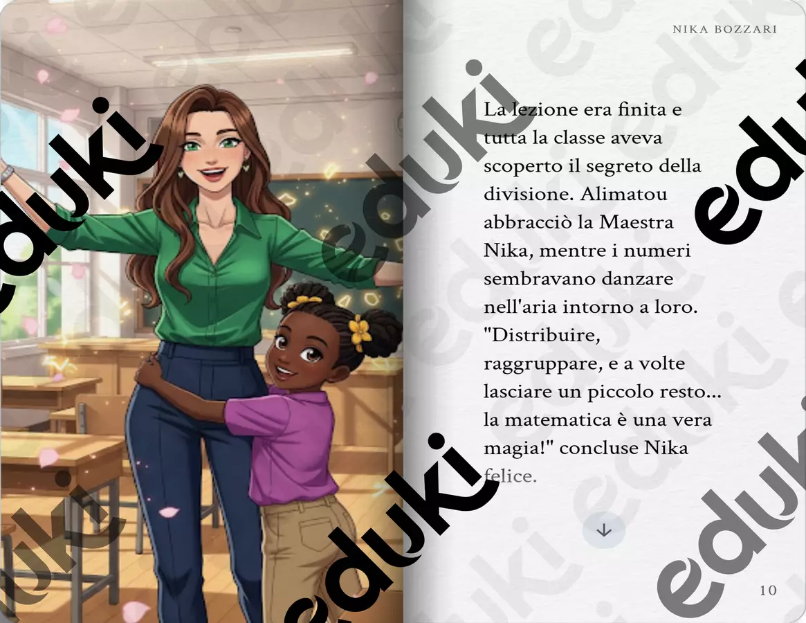 Maestra Nika e l'Avventura della Divisione Audio - Maestra Nika e l'Avventura della Divisione - Note di Sostegno 🥰👩🏻🏫🌹🎨📚✏️🎵🎶 - Pagina di copertina