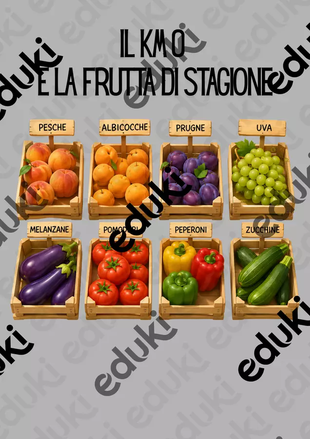 Viaggio a KM 0: Frutta e la Verdura di Stagione Esercizi - Viaggio a KM 0: Frutta e la Verdura di Stagione - Colorando - Pagina di copertina