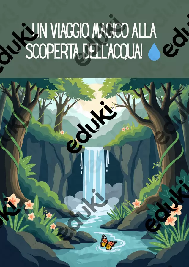 Il Magico Viaggio dell’Acqua e i suoi Stati Kit Didattico Esercizi - Il Magico Viaggio dell’Acqua e i suoi Stati Kit Didattico - Colorando - Pagina di copertina