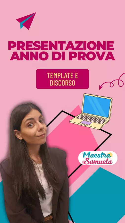 🎯 Anno di Prova: Template Presentazione + Discorso Presentazioni / Lavagne - 🎯 Anno di Prova: Template Presentazione + Discorso - Maestra Samuela - Pagina di copertina
