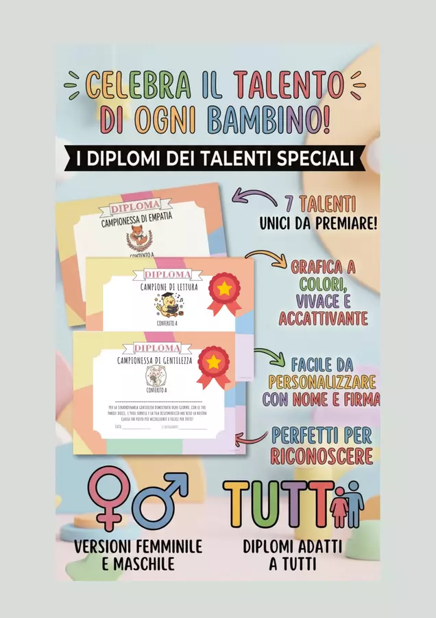 Diplomi a colori Altro tipo di materiale - Diplomi a colori - Maestra Jessi - Pagina di copertina