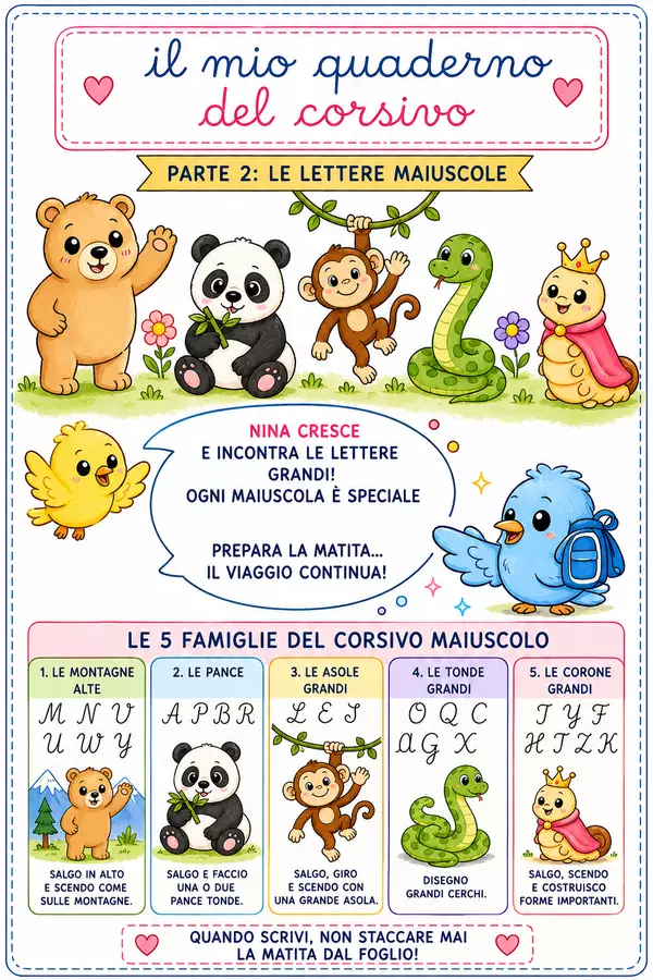 IL QUADERNO DEL CORSIVO MAIUSCOLE Esercizi - IL QUADERNO DEL CORSIVO MAIUSCOLE - La Maestra Digitale - Pagina di copertina