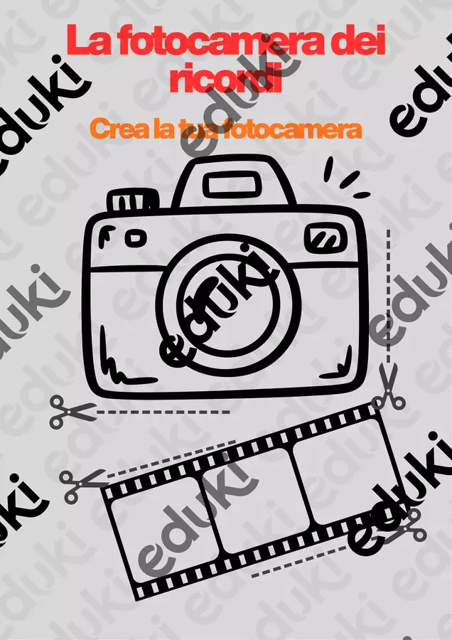 CREA LA TUA FOTOCAMERA DA RITAGLIARE E COSTRUIRE Esercizi - CREA LA TUA FOTOCAMERA DA RITAGLIARE E COSTRUIRE - Colorando - Pagina di copertina