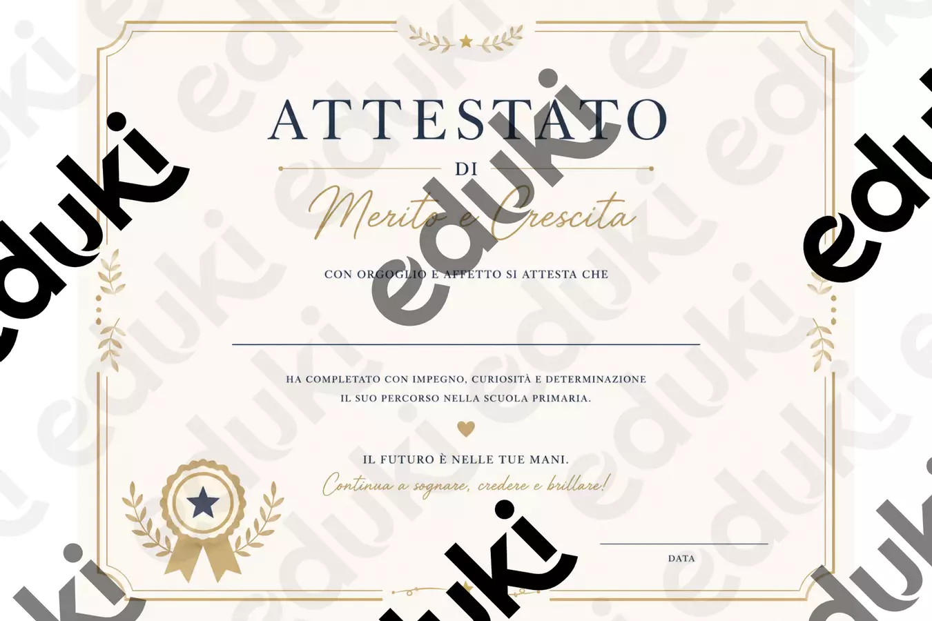 Attestato fine anno classe 5 Altro tipo di materiale - Attestato fine anno classe 5 - Maestra Barbara74 - Pagina di copertina
