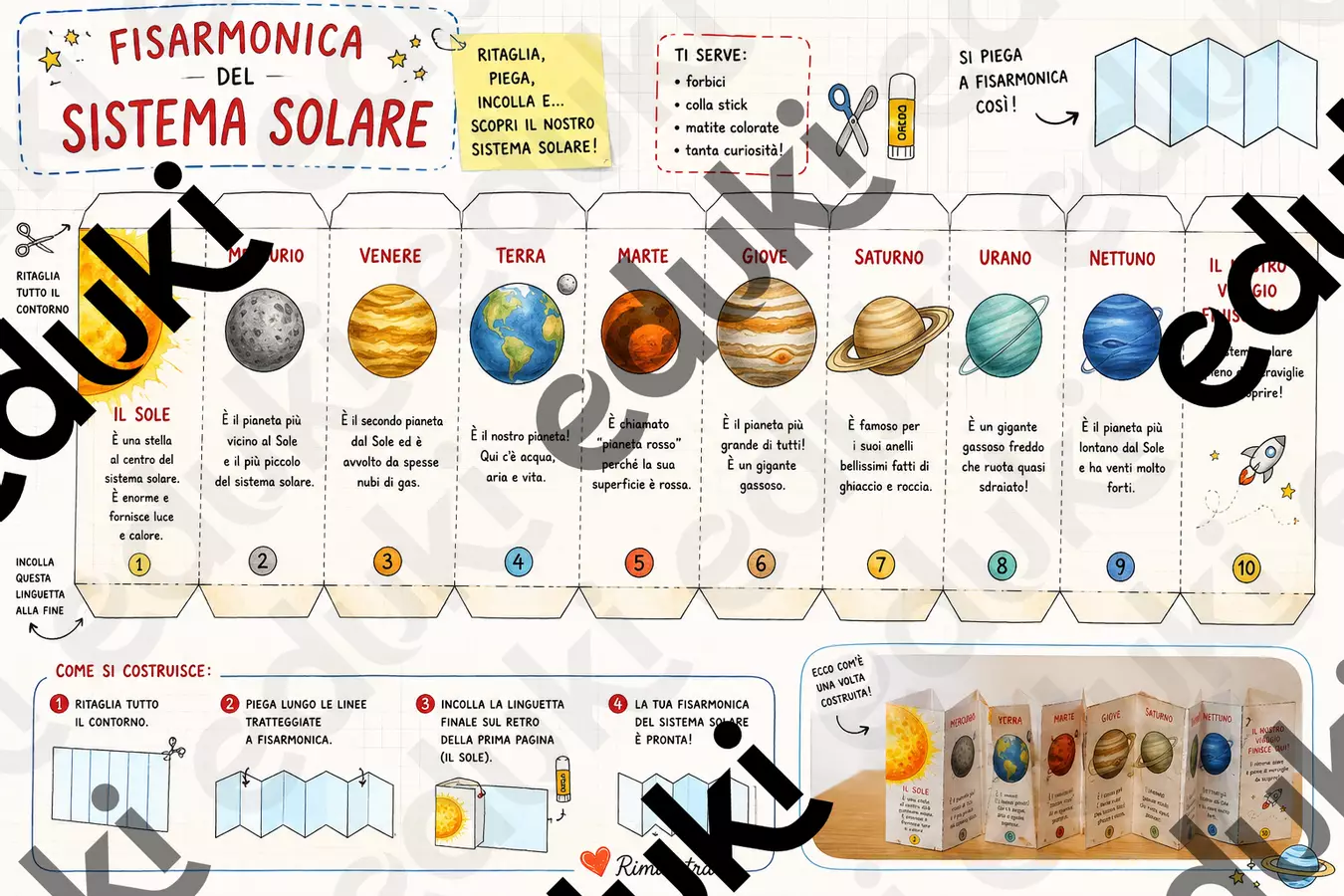 La fisarmonica del sistema solare Materiale di supporto/inclusione - La fisarmonica del sistema solare - Rimaestra - Pagina di copertina
