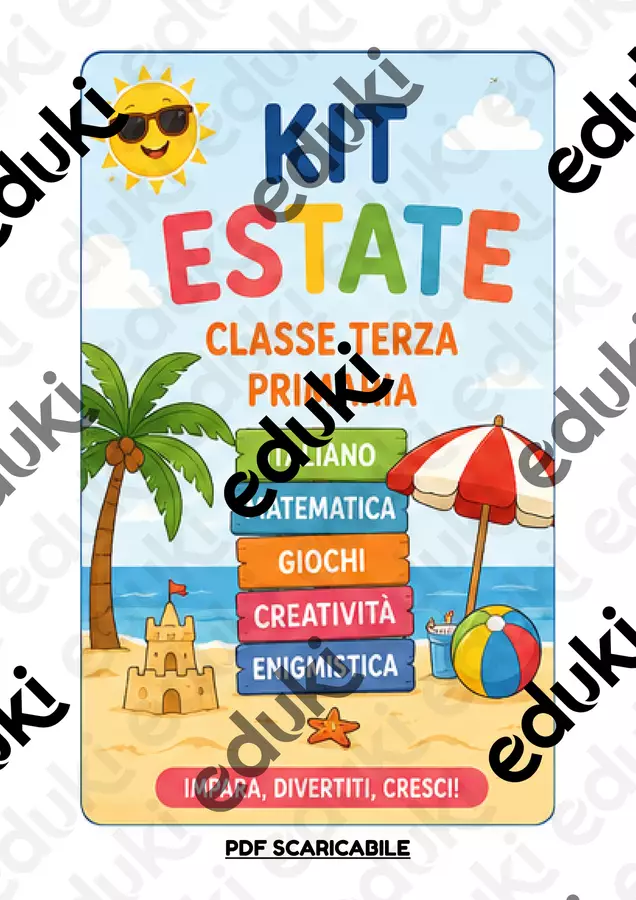 Kit compiti per le vacanze - Terza Primaria Esercizi - Kit compiti per le vacanze - Terza Primaria - Maestra Alessia Print - Pagina di copertina