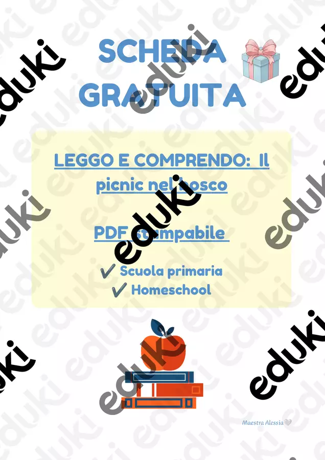 Il picnic nel bosco: Leggo e Comprendo Esercizi - Il picnic nel bosco: Leggo e Comprendo - Maestra Alessia Print - Pagina di copertina