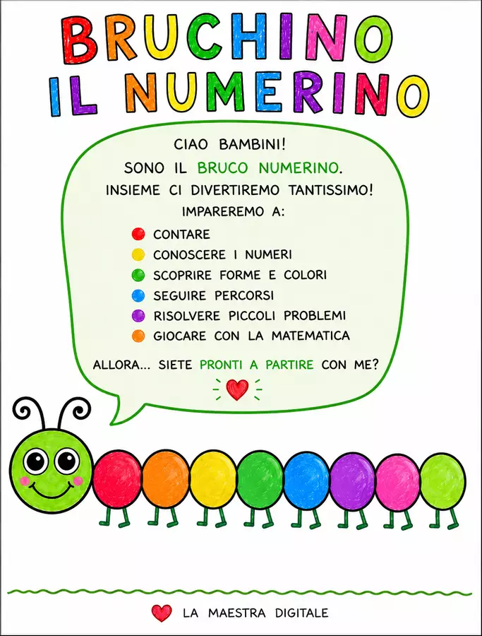 Bruchino il Numerino – Quaderno di matematica e pregrafismo per la classe prima ( forme geometriche, concetti topologici) Materiale di supporto/inclusione - Bruchino il Numerino – Quaderno di matematica e pregrafismo per la classe prima ( forme geometriche, concetti topologici) - La Maestra Digitale - Pagina di copertina
