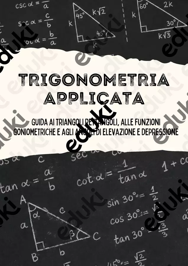 FUNZIONI GONIOMETRICHE - Guida ai triangoli rettangoli, alle funzioni goniometriche e agli angoli di elevazione e depressione Esercizi - FUNZIONI GONIOMETRICHE - Guida ai triangoli rettangoli, alle funzioni goniometriche e agli angoli di elevazione e depressione - Studmath3112 - Pagina di copertina