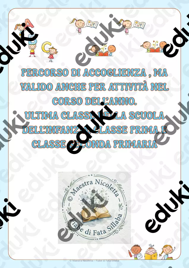 Percorso di accoglienza "Alice nel Paese delle Meraviglie" Materiale di supporto/inclusione - Percorso di accoglienza "Alice nel Paese delle Meraviglie" - Maestra Nicoletta - Pagina di copertina