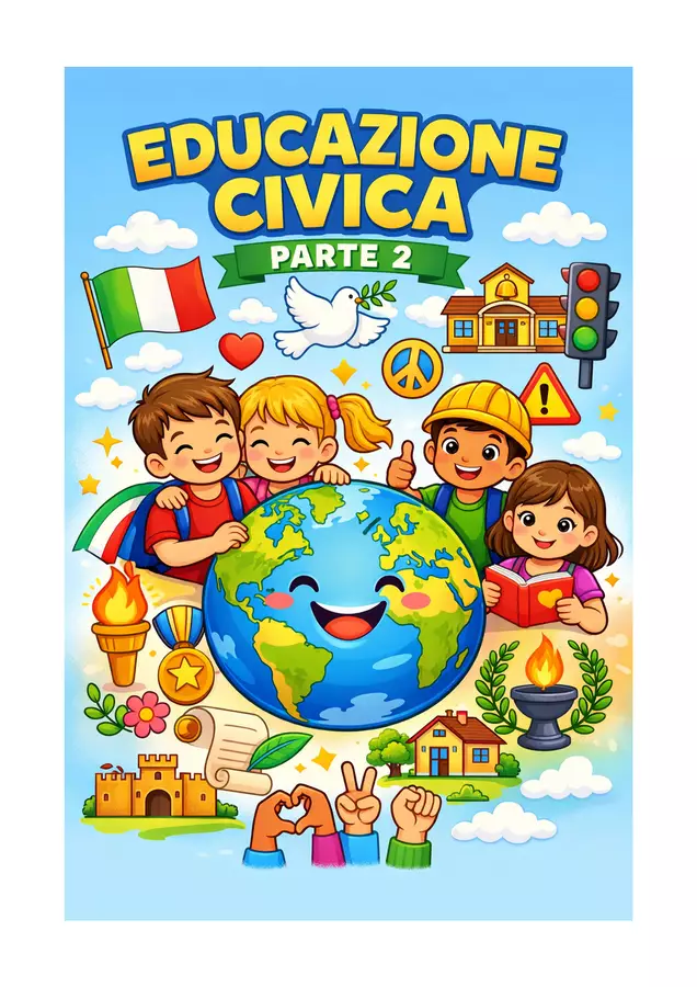 ✏️QUADERNO Di EDUCAZIONE CIVICA PARTE 2 Esercizi - ✏️QUADERNO Di EDUCAZIONE CIVICA PARTE 2 - Nikki_Giochi - Pagina di copertina