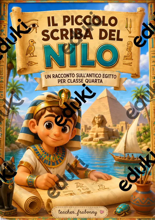 Il piccolo scriba del Nilo + attività Materiale di supporto/inclusione - Il piccolo scriba del Nilo + attività - Teacher Fra Bonny - Pagina di copertina
