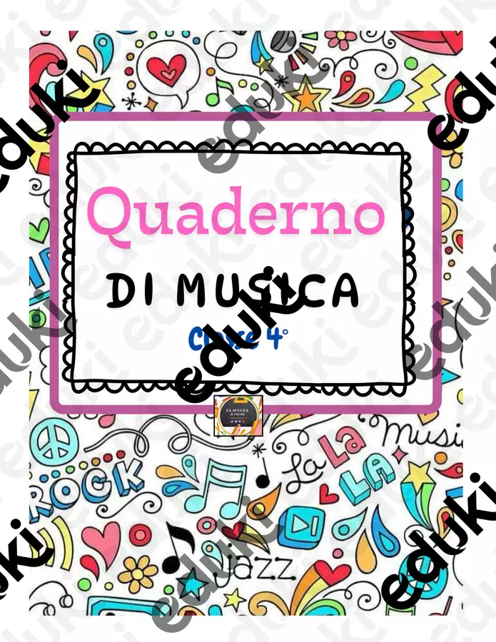 Quaderno di Musica per Classe 4^ per la scuola primaria Materiale di supporto/inclusione - Quaderno di Musica per Classe 4^ per la scuola primaria - La scuola di Oscar - Pagina di copertina