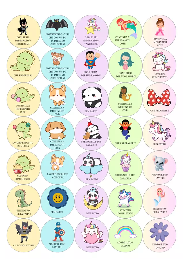 Adesivi motivazionali Materiale di supporto/inclusione - Adesivi motivazionali - maestra Katia - Pagina di copertina