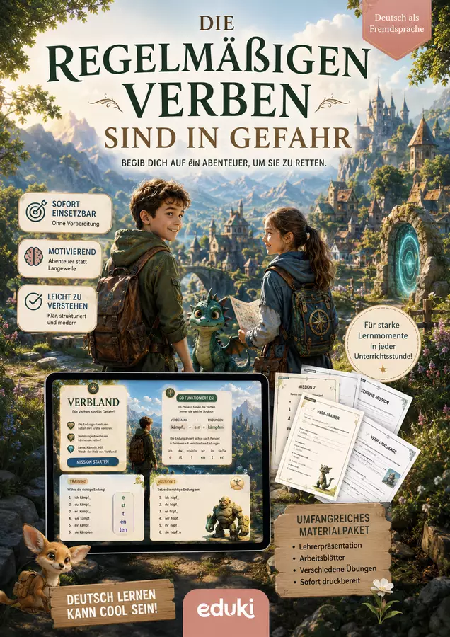 Regelmäßige Verben Tedesco Esercizi - Regelmäßige Verben Tedesco - Mme_G - Pagina di copertina