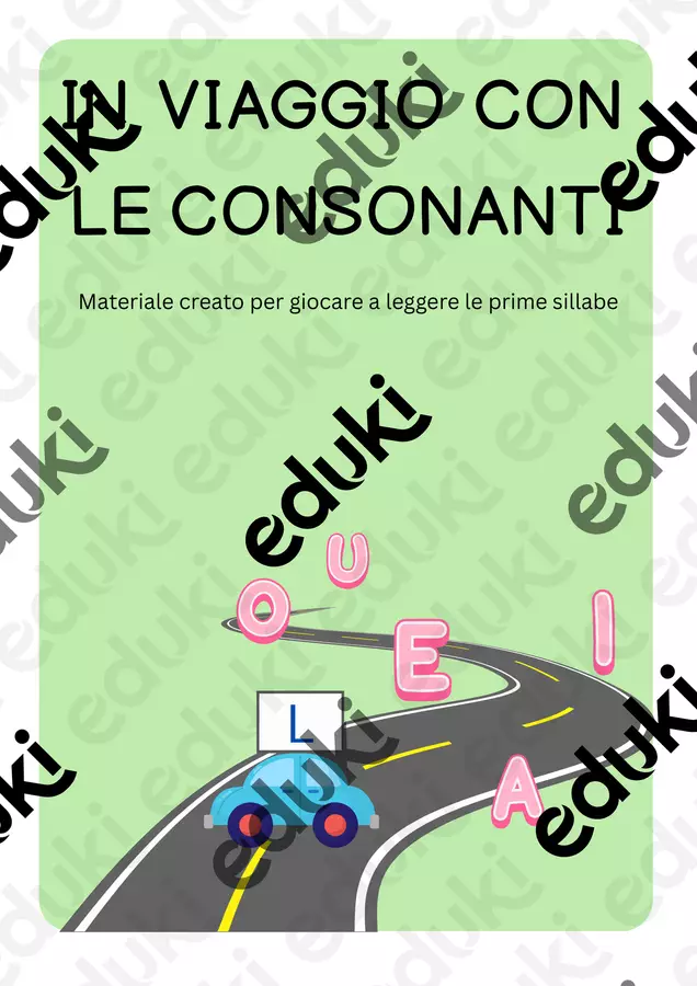 In viaggio con le consonanti Flashcard - In viaggio con le consonanti - Maestra_Ele_ - Pagina di copertina