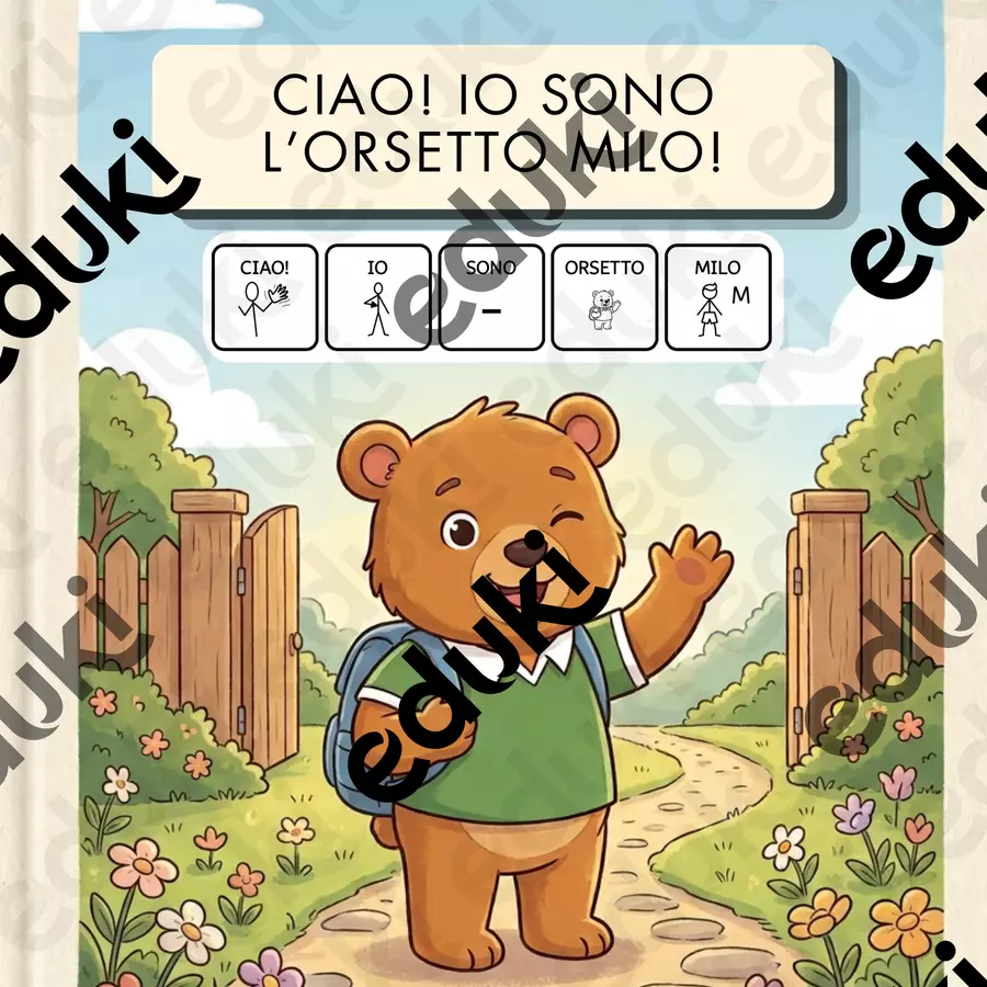 Libro 1 CAA - Milo l'orsetto Opere didattiche / Libri di testo - Libro 1 CAA - Milo l'orsetto - semi_di_didattica - Pagina di copertina