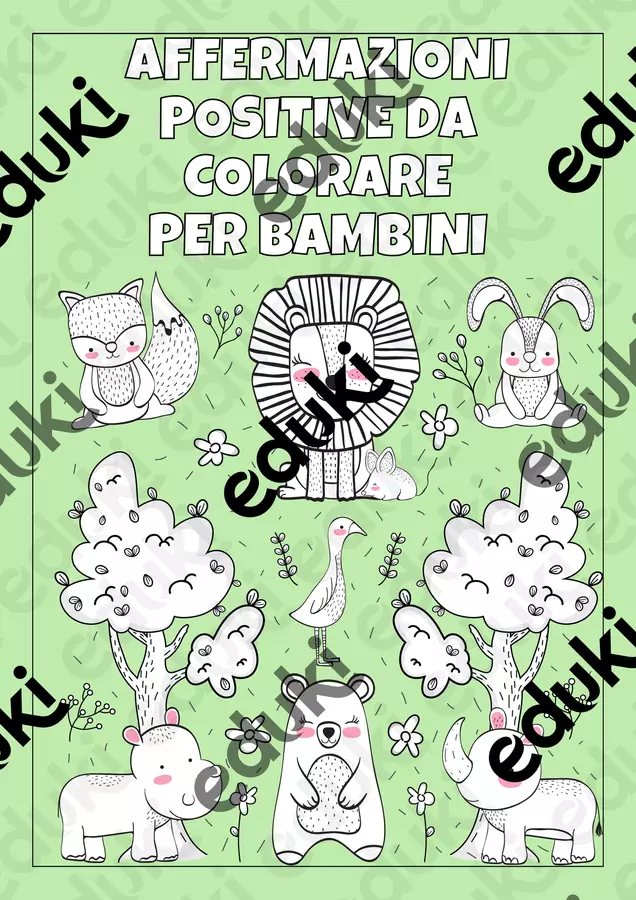 AFFERMAZIONI POSITIVE DA COLORARE PER BAMBINI Materiale per pittura e bricolage - AFFERMAZIONI POSITIVE DA COLORARE PER BAMBINI - Maestra_Ele_ - Pagina di copertina