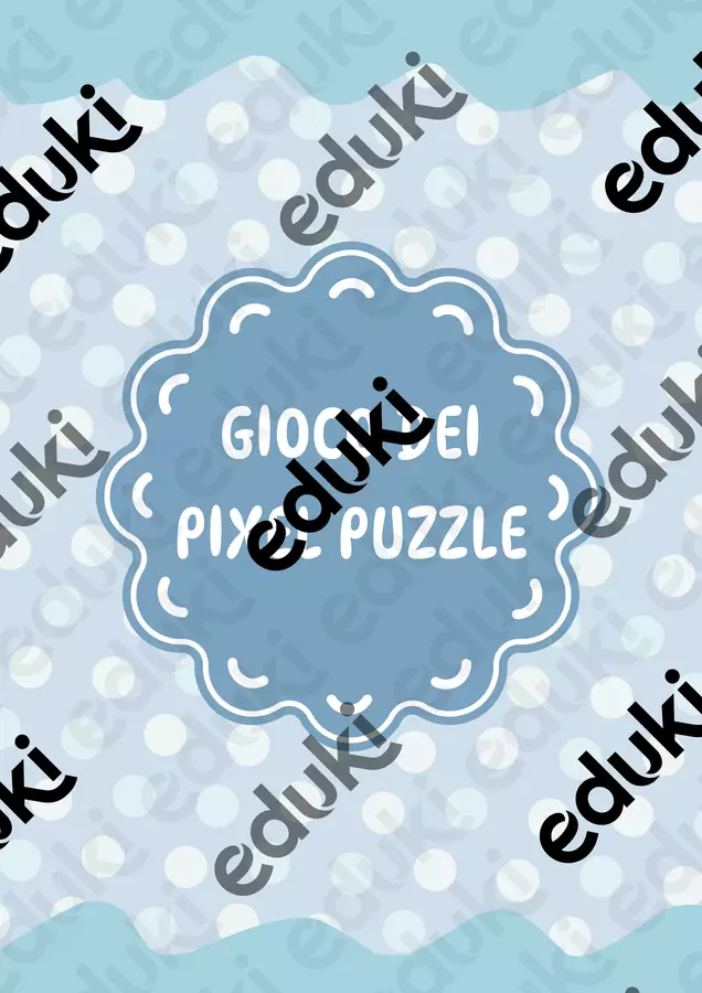 Gioco dei pixel puzzle in bianco e nero Materiale di supporto/inclusione - Gioco dei pixel puzzle in bianco e nero - Maestra_Ele_ - Pagina di copertina