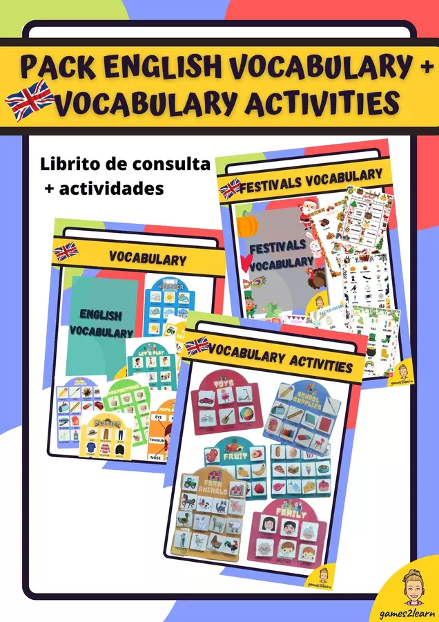 Raccolta di materiali: Pack Vocabulary+ Festival vocabulary+vocabulary activities Esercizi - Raccolta di materiali: Pack Vocabulary+ Festival vocabulary+vocabulary activities - games2learn - Pagina di copertina