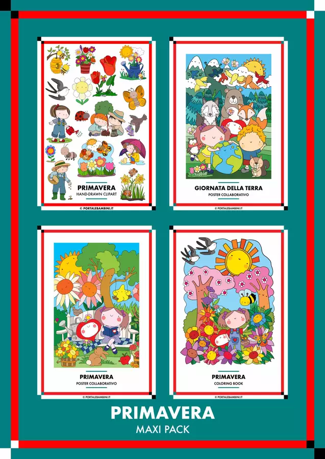 Maxi Pack - Primavera Esercizi - Maxi Pack - Primavera - Cuorfolletto Creative Shop - Pagina di copertina