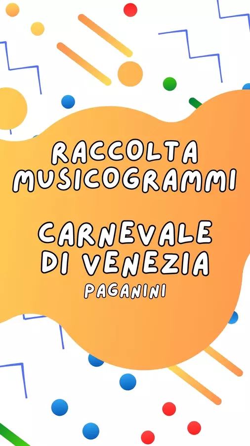 Raccolta MUSICOGRAMMI Carnevale di Venezia PAGANINI Esercizi - Raccolta MUSICOGRAMMI Carnevale di Venezia PAGANINI - Emanuele Ruggiero - Music Teacher - Pagina di copertina