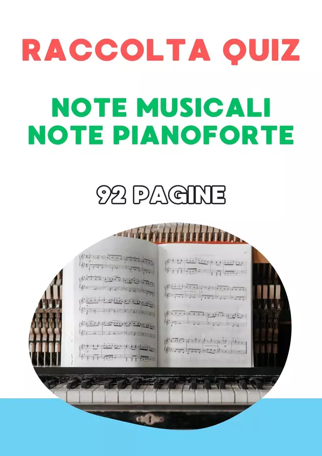 Raccolta QUIZ Note Musicali e Note Pianoforte Esercizi - Raccolta QUIZ Note Musicali e Note Pianoforte - Emanuele Ruggiero - Music Teacher - Pagina di copertina
