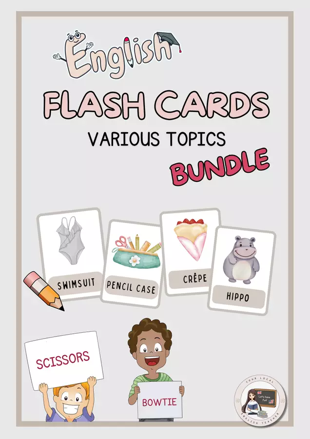 FLASHCARDS - BUNDLE | FLASHCARDS - COLLEZIONE Flashcard - FLASHCARDS - BUNDLE | FLASHCARDS - COLLEZIONE - Your Local English Teacher - Pagina di copertina