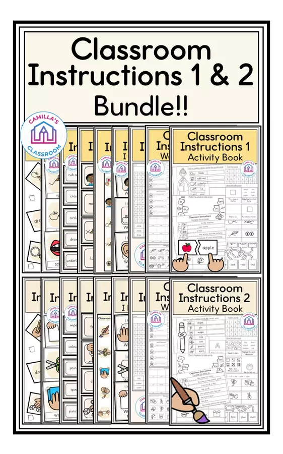 Classroom Instructions 1 & 2 - XXL Bundle! Esercizi - Classroom Instructions 1 & 2 - XXL Bundle! - Camilla's Classroom - Pagina di copertina