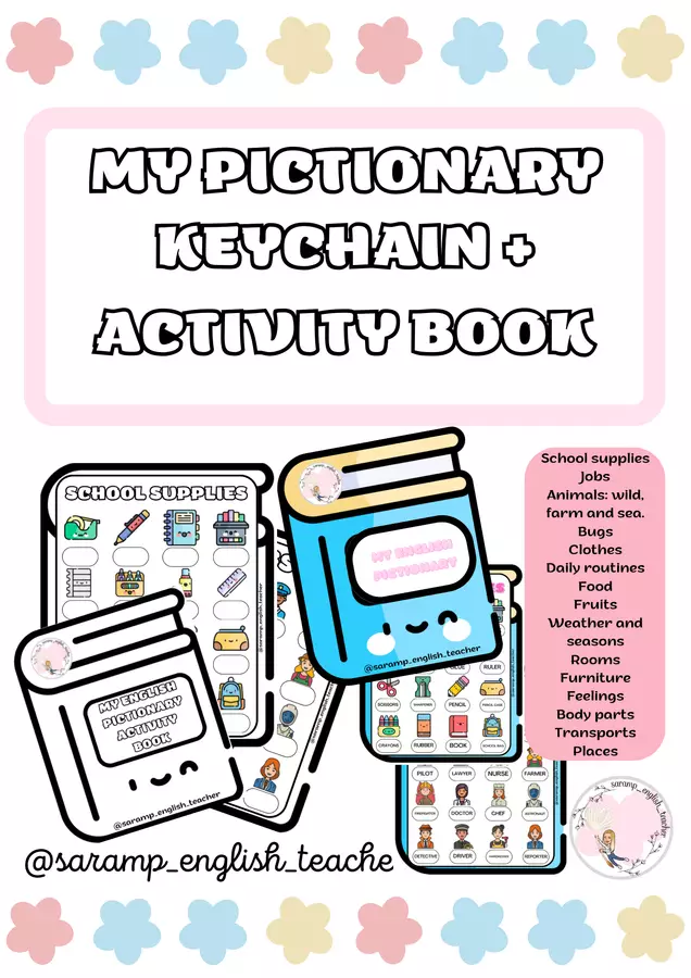 PACCHETTO: IL MIO PORTACHIAVI DI IMMAGINI + LIBRO DI ATTIVITÀ Materiale di supporto/inclusione - PACCHETTO: IL MIO PORTACHIAVI DI IMMAGINI + LIBRO DI ATTIVITÀ - saramp_english_teacher - Pagina di copertina