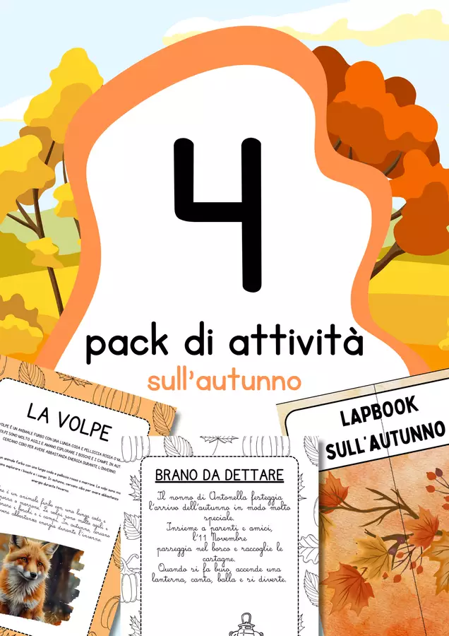 Raccolta di materiali sull'autunno Schede informative - Raccolta di materiali sull'autunno - MilleLibriPerBambini - Pagina di copertina