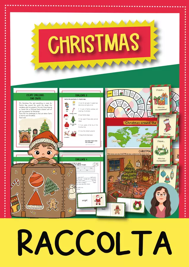 Christmas Mega Raccolta: +20 materiali di Natale (inglese) Esercizi - Christmas Mega Raccolta: +20 materiali di Natale (inglese) - Brighter Day Classroom - Pagina di copertina