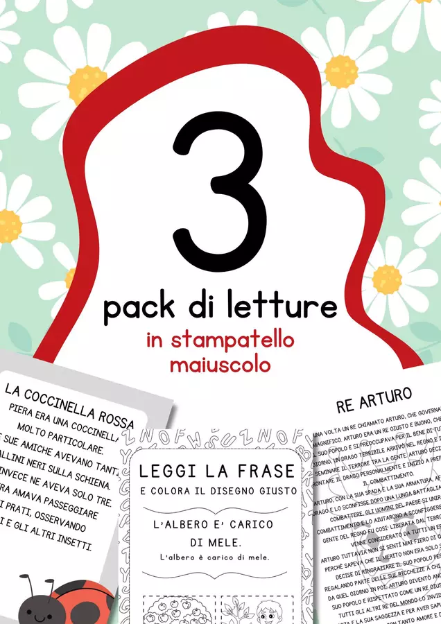 Prime letture in stampatello maiuscolo Esercizi - Prime letture in stampatello maiuscolo - MilleLibriPerBambini - Pagina di copertina