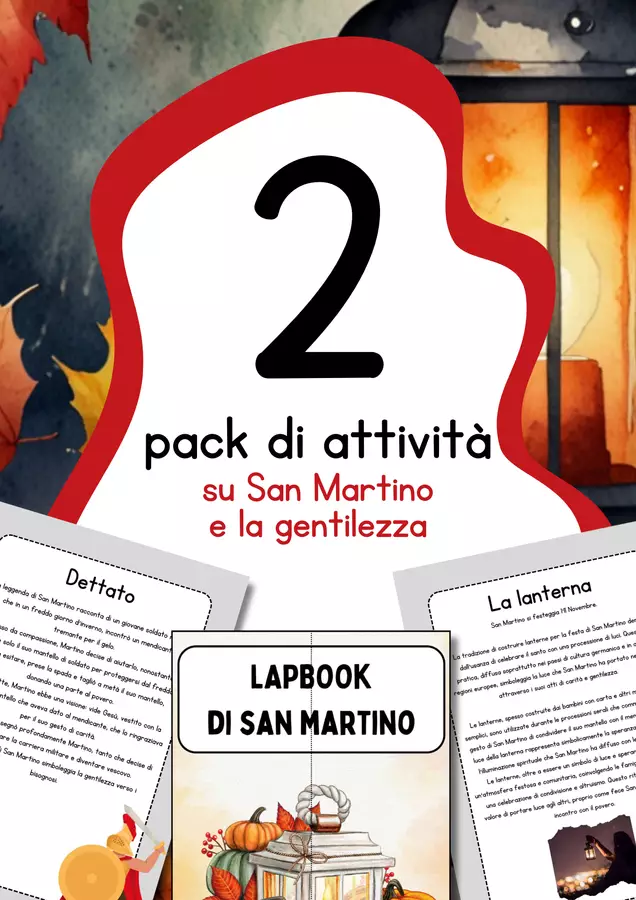 Raccolta di materiali su San Martino e la gentilezza Esercizi - Raccolta di materiali su San Martino e la gentilezza - MilleLibriPerBambini - Pagina di copertina