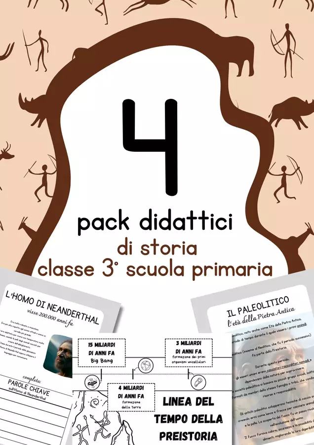 Raccolta di materiali di storia per la classe terza della scuola primaria Schede informative - Raccolta di materiali di storia per la classe terza della scuola primaria - MilleLibriPerBambini - Pagina di copertina