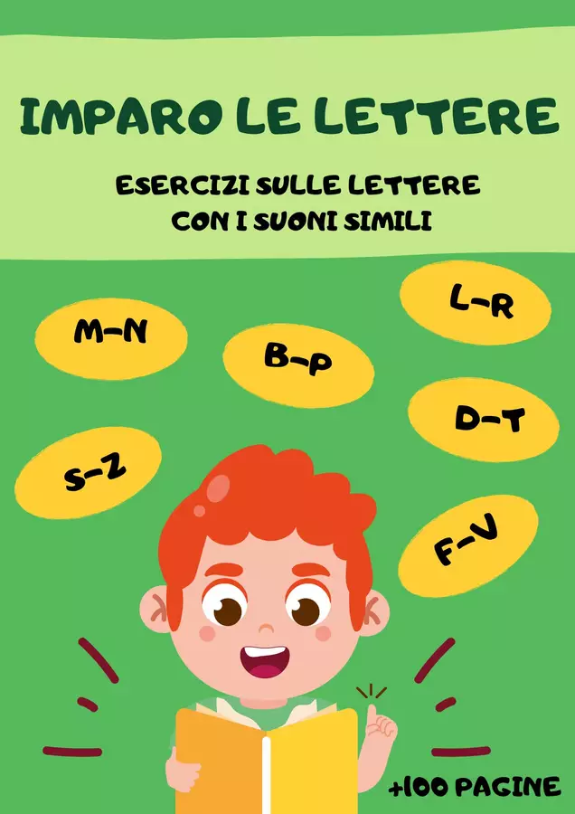 Esercizi per Imparare le Lettere (B-P-D-T-F-V-M-N-L-R-S-Z) Esercizi - Esercizi per Imparare le Lettere (B-P-D-T-F-V-M-N-L-R-S-Z) - SostegnO 2.0 - Pagina di copertina