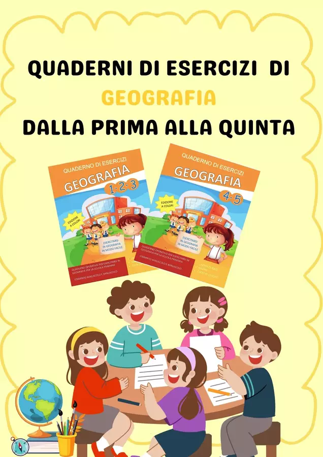 QUADERNI di esercizi di GEOGRAFIA dalla prima alla quinta (in formato PDF) Esercizi - QUADERNI di esercizi di GEOGRAFIA dalla prima alla quinta (in formato PDF) - SostegnO 2.0 - Pagina di copertina
