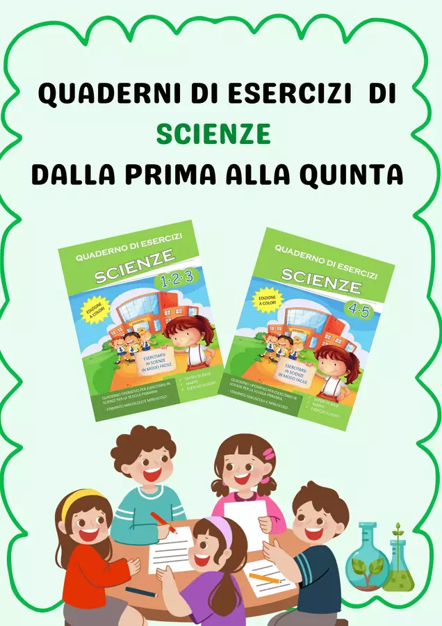 QUADERNI di esercizi di SCIENZE dalla prima alla quinta (in formato PDF) Esercizi - QUADERNI di esercizi di SCIENZE dalla prima alla quinta (in formato PDF) - SostegnO 2.0 - Pagina di copertina