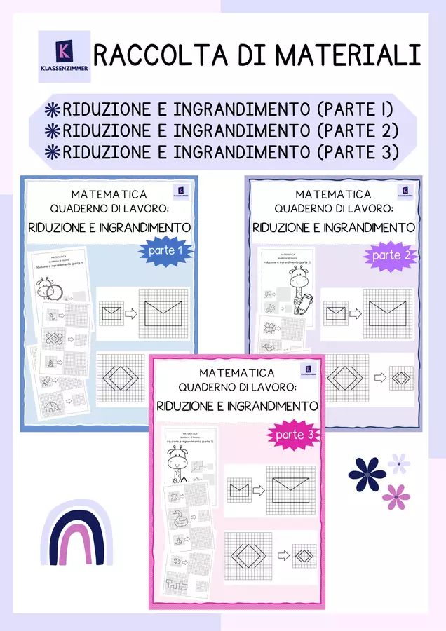 Raccolta di materiali: riduzione e ingrandimento Esercizi - Raccolta di materiali: riduzione e ingrandimento - Klassenzimmer_Italia - Pagina di copertina