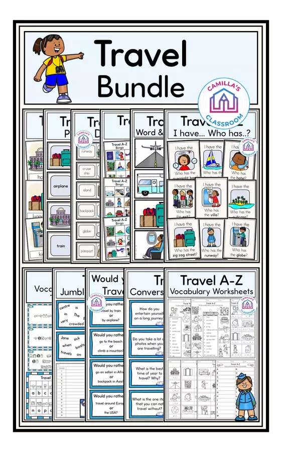 Travel - Bundle Esercizi - Travel - Bundle - Camilla's Classroom - Pagina di copertina
