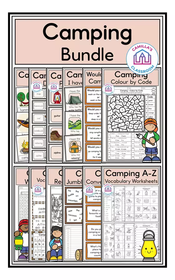Camping Bundle Esercizi - Camping Bundle - Camilla's Classroom - Pagina di copertina
